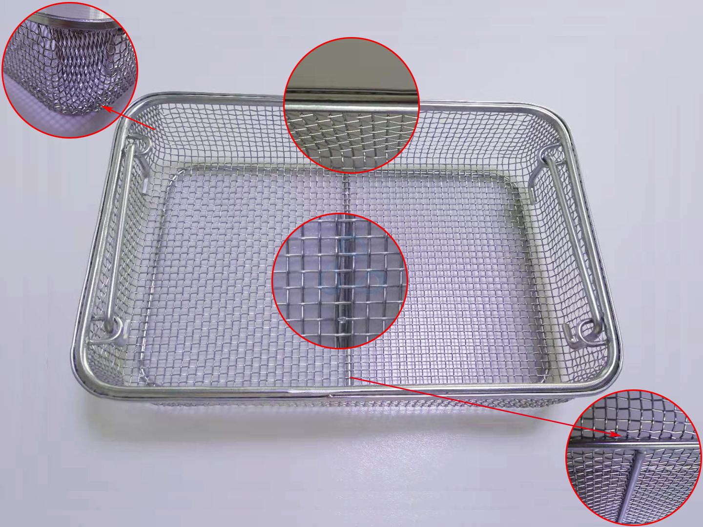 冲压不锈钢医用消毒筐
